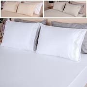 Jogo de Cama Casal 3 Peças Micro Percal 300 Fios Bordado - BF Colchões