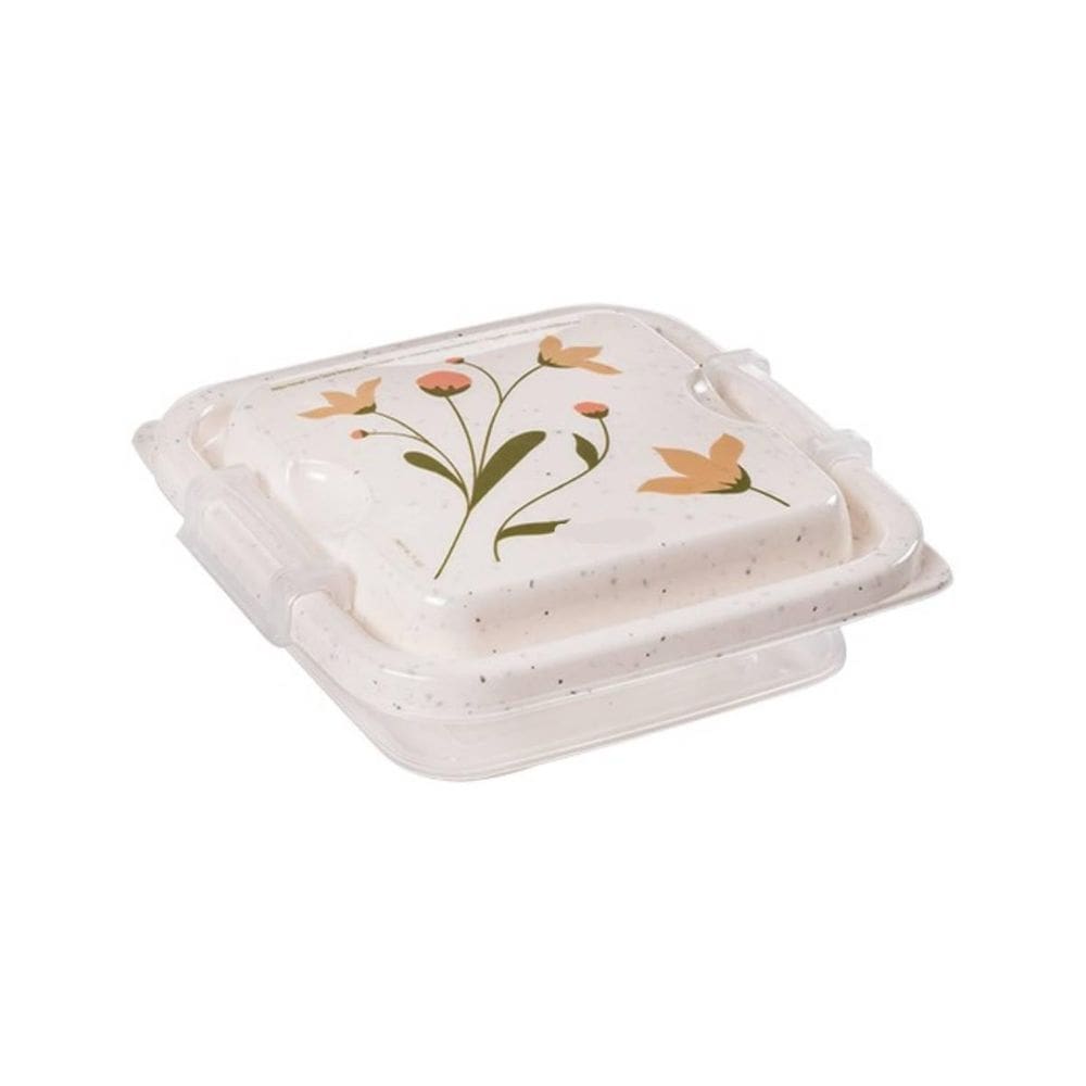 Pote Quadrado De Plástico 150Ml Clique E Trave Decorado