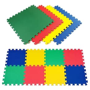 Kit 8 peças tapete eva tatame academia infantil 50x50