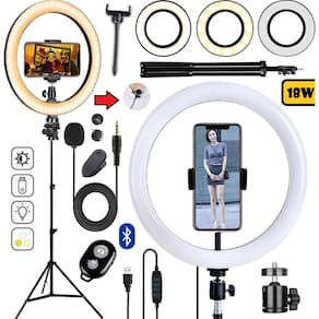 Ring light profissional anel led iluminação completo tripé
