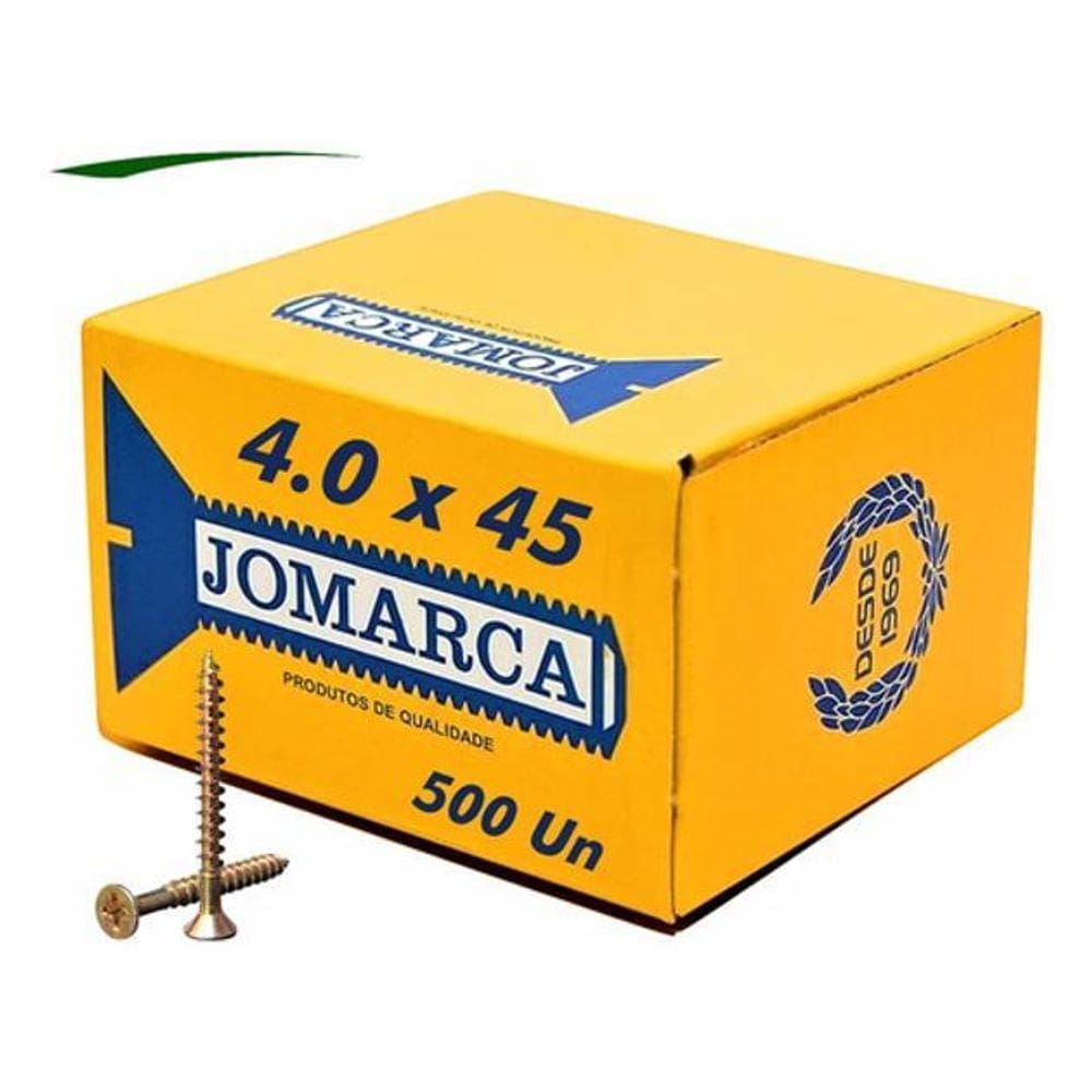 Parafusos Madeira Philips 4,0 X 45 Caixa 500 Pçs Jomarca