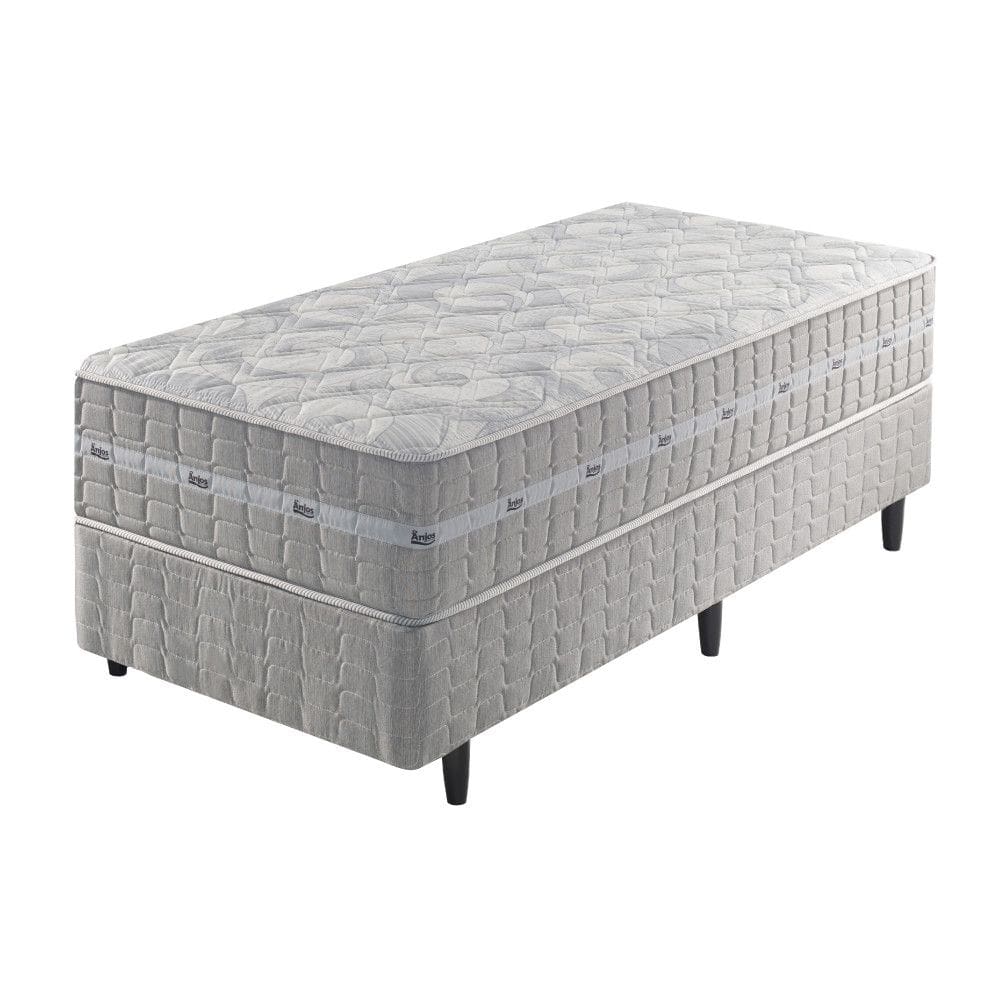Conjunto Cama Box Solteiro Molas Ensacadas Alabama 88x188x61cm