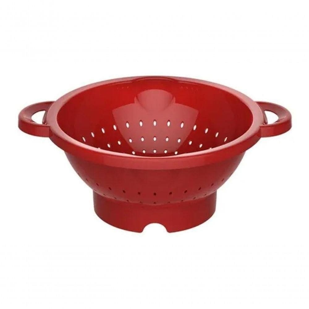 Escorredor De Massas Com Alça - Multiuso Para Cozinha Cor:vermelho
