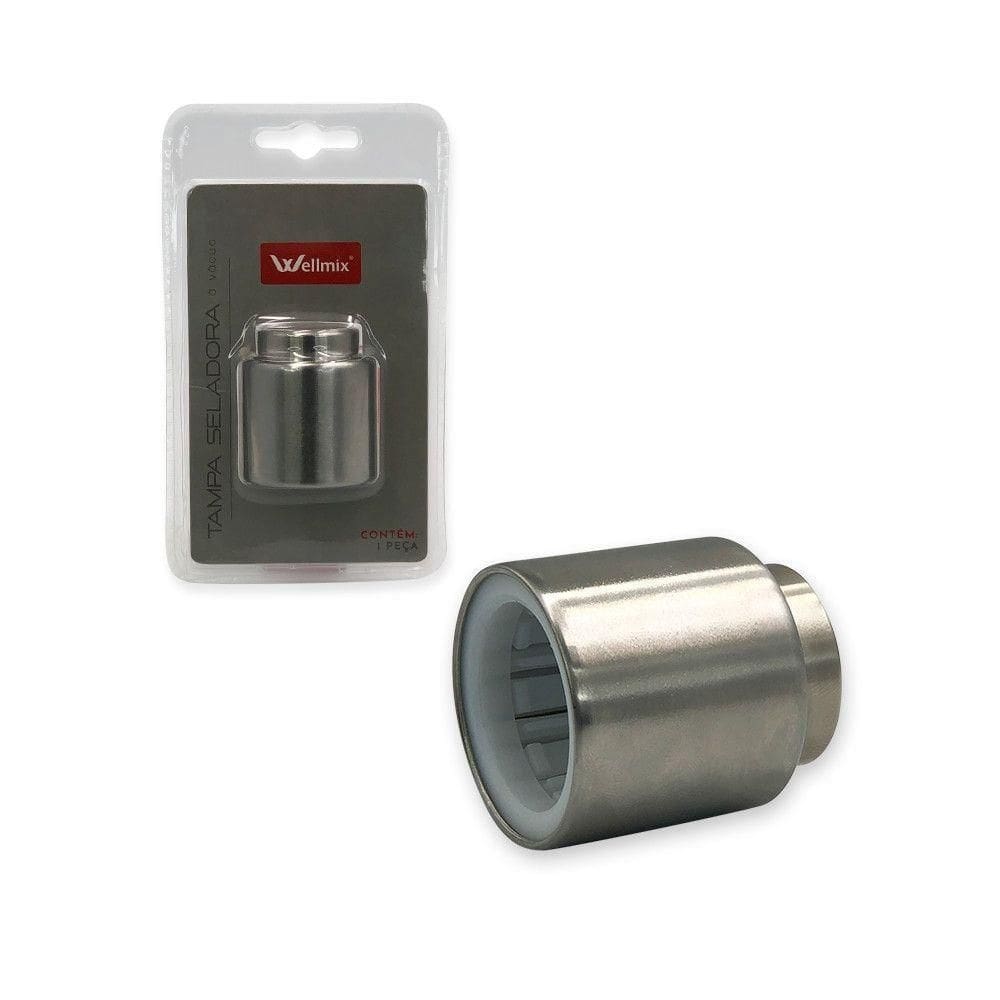 Tampa Seladora A Vácuo Para Vinhos E Champagnes Material:inox