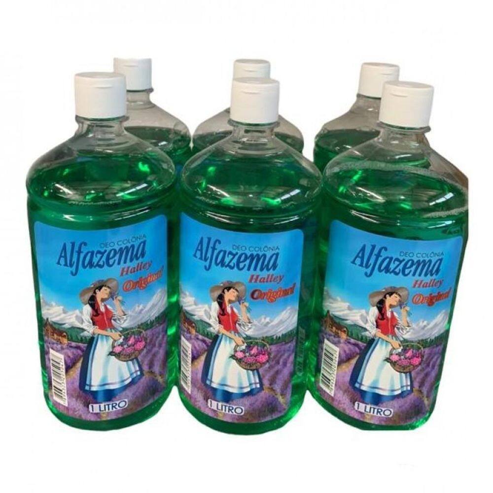 Kit com 6 deo-colônia alfazema halley 1 litro