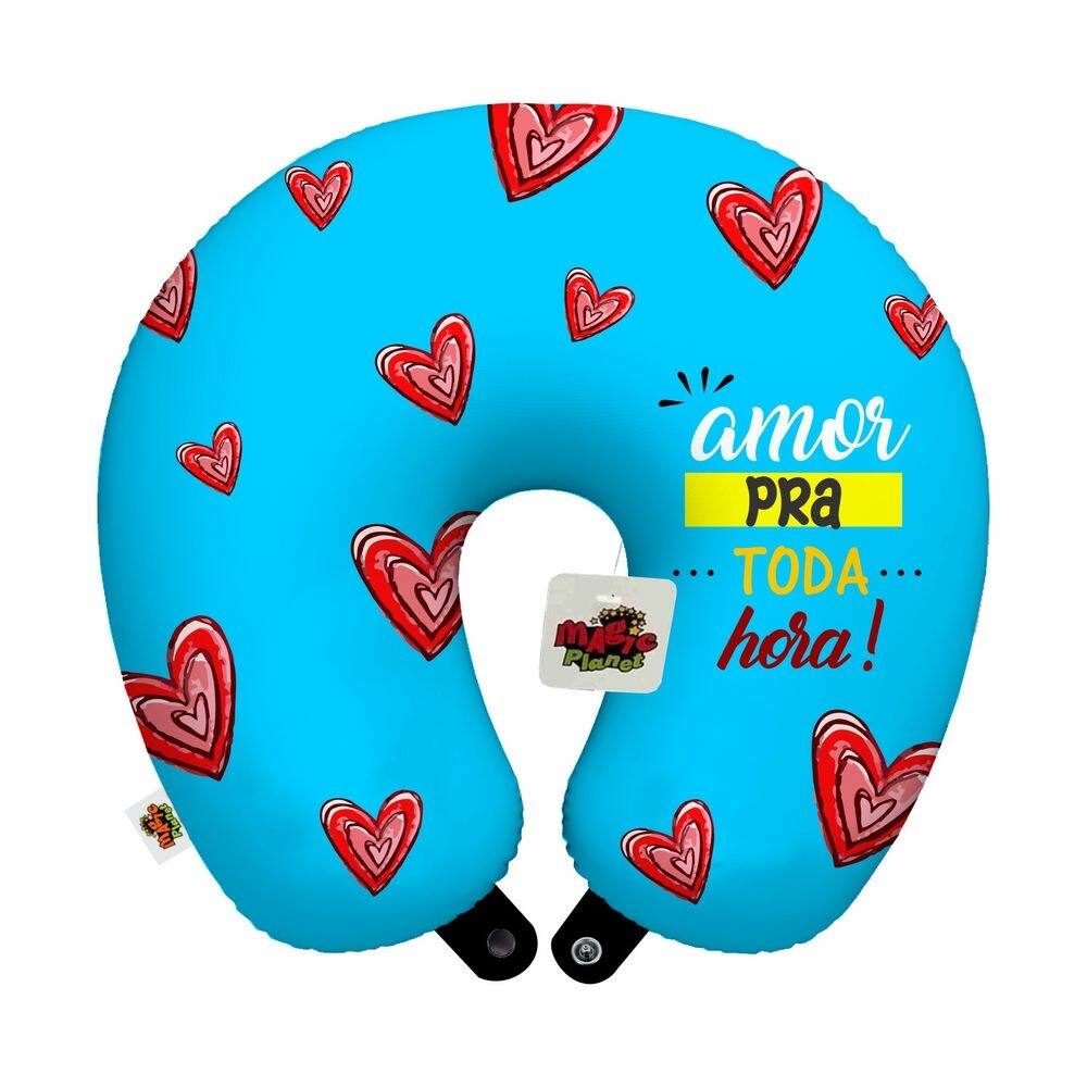 Almofada de pescoço viagem amor pra toda hora namorados lembrança
