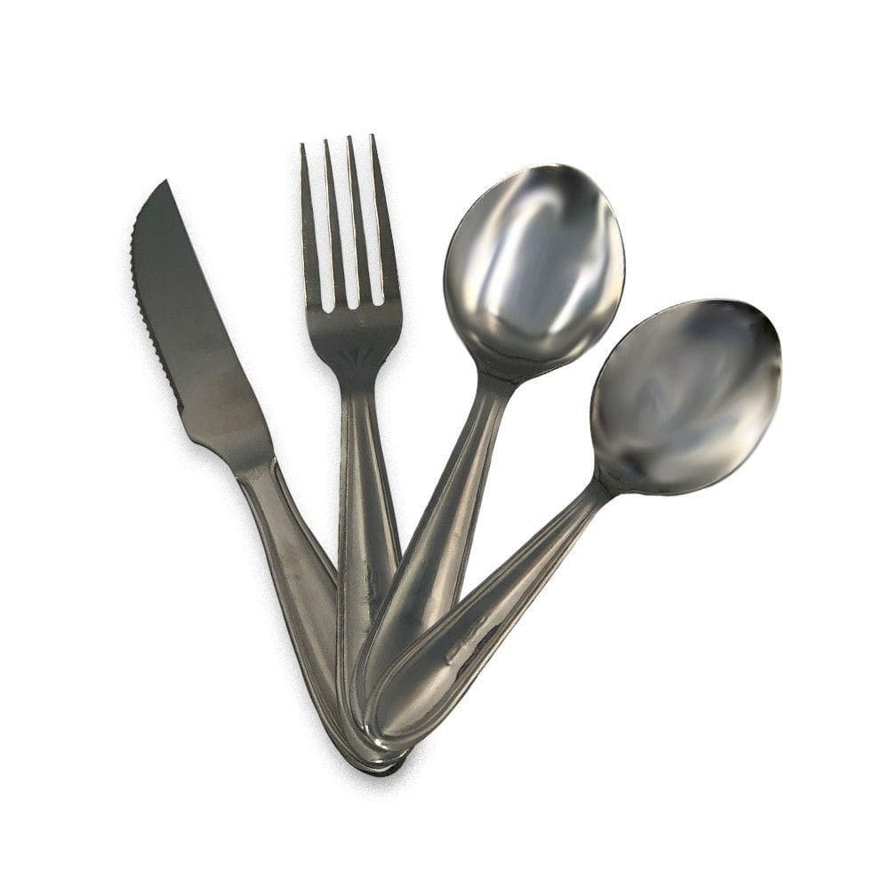 Jogo De Talheres 24 Peças Conjunto Em Aço Inox