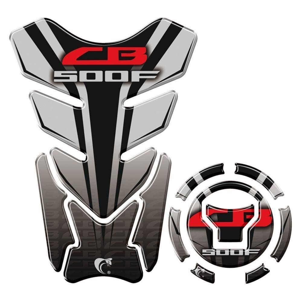Kit Adesivo Protetor De Tanque E Bocal Honda Cb 500F + 2018 Cinza Cinza