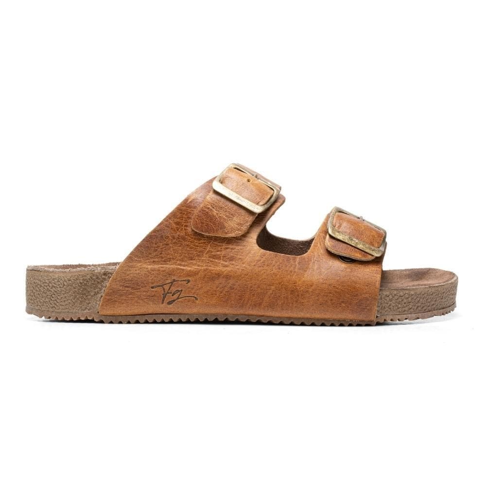 Sandália Masculina Feminina Papete Flatform Couro Fivela