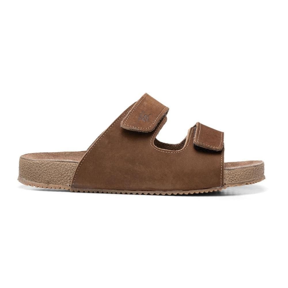 Sandália Masculina Feminina Papete Flatform Couro Ajustável