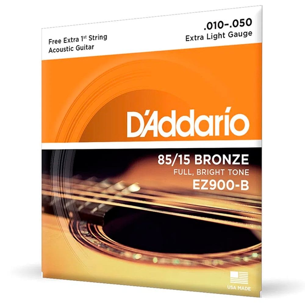 Encordoamento Para Violão Aço D`ddario EZ-900 .010