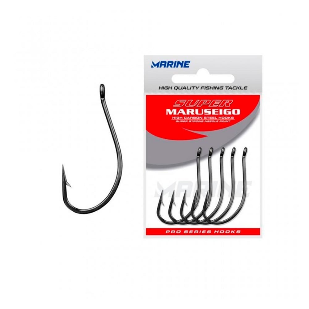 Anzol Pesca Marine Sports Super Maruseigo Black Reforçado Nº 24 Cartela 15un