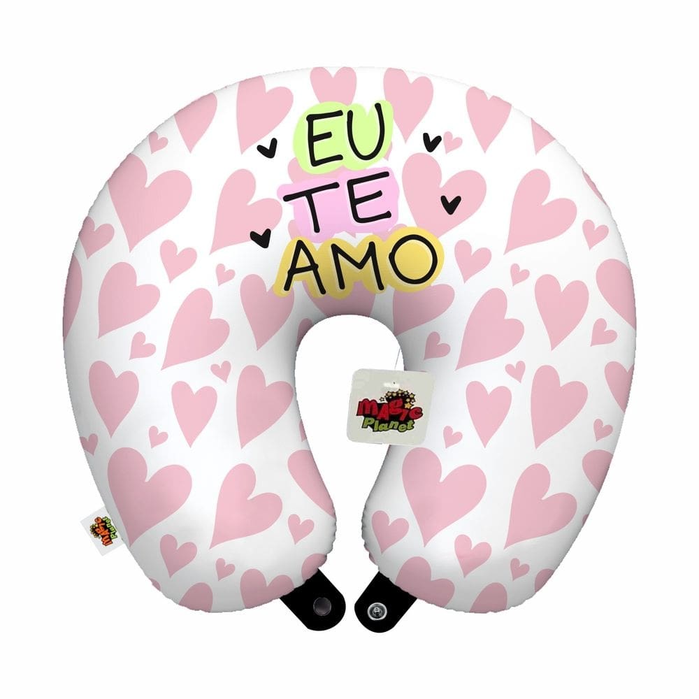 Almofada de pescoço viagem eu te amo corações namorados lembrança