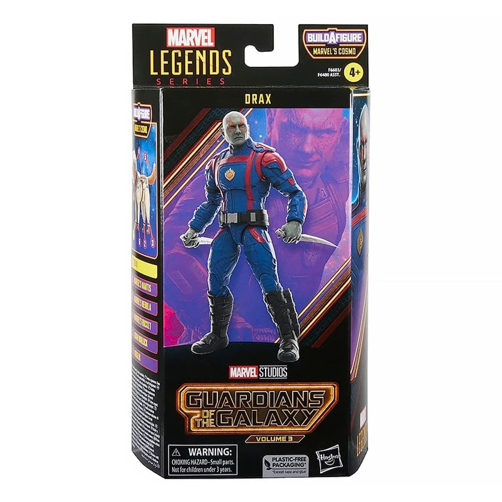 Figure Action Drax Marvel Legends Series Buil-A-Figure Cosmo N1 F6603 - Hasbro