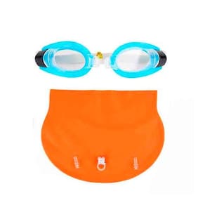 Kit Natação Com óculos, Touca, Protetor Nasal E De Ouvido Cor:laranja
