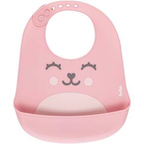 Babador de Silicone com Pega-Migalhas Gumy Rosa 12093 - Buba