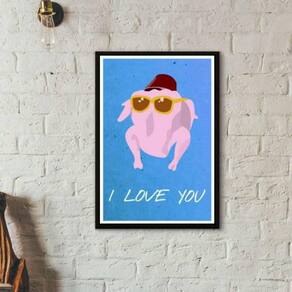Quadro Decorativo Friends I Love You 24X18Cm Preto