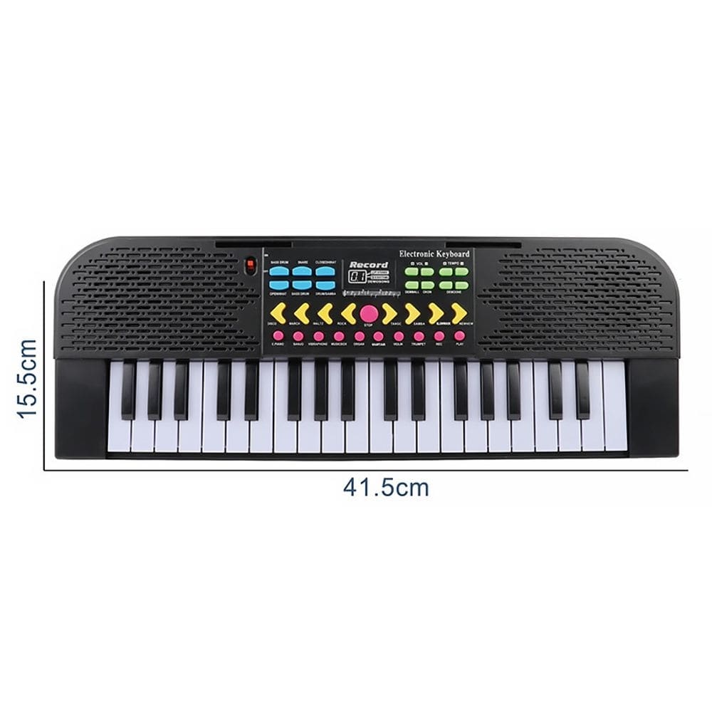 Teclado Eletrônico com Microfone 37 Teclas Preto TK-AB4806 - Toy King