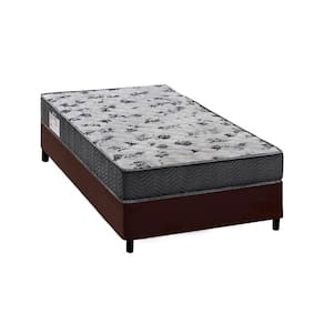 Cama Box Solteiro: Colchão Espuma Ortobom D33/EP Fort Tech ISO 100 + Base CRC Courano Brown(78x188)