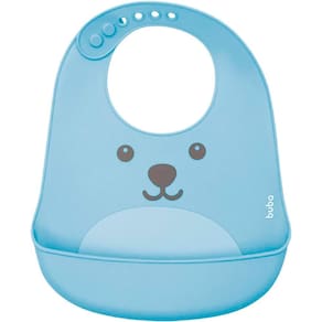 Babador de Silicone com Pega-Migalhas Gumy Azul 12092 - Buba