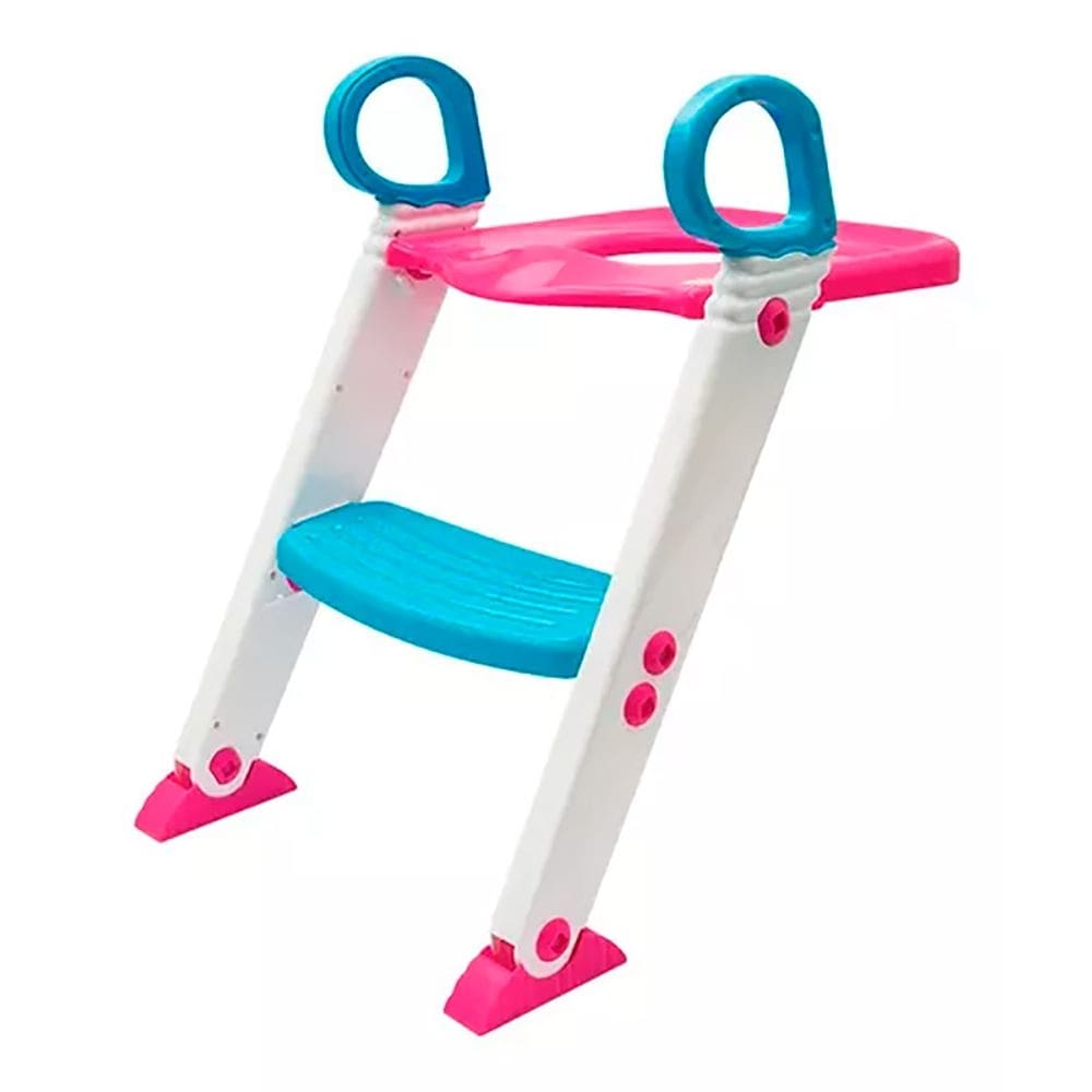 Assento Redutor com Escada Rosa 12M-3 Anos 7425 - Buba