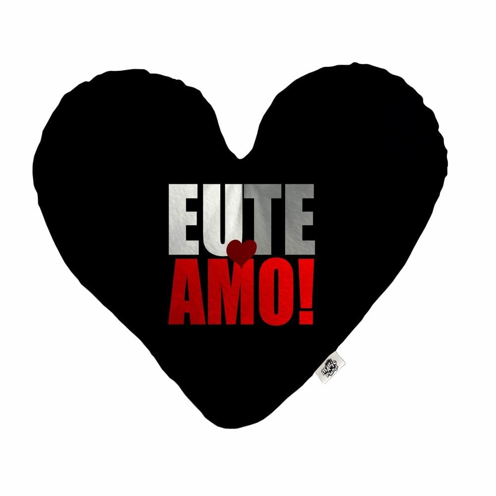 Almofada Coração Pelúcia Eu Te Amo Vermelho Namorados Tamanho:P