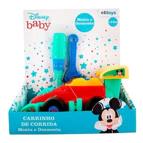 Disney Baby Carrinho de Corrida Monta e Desmonta com Ferramentas Mickey Mouse YD-415 - Etitoys