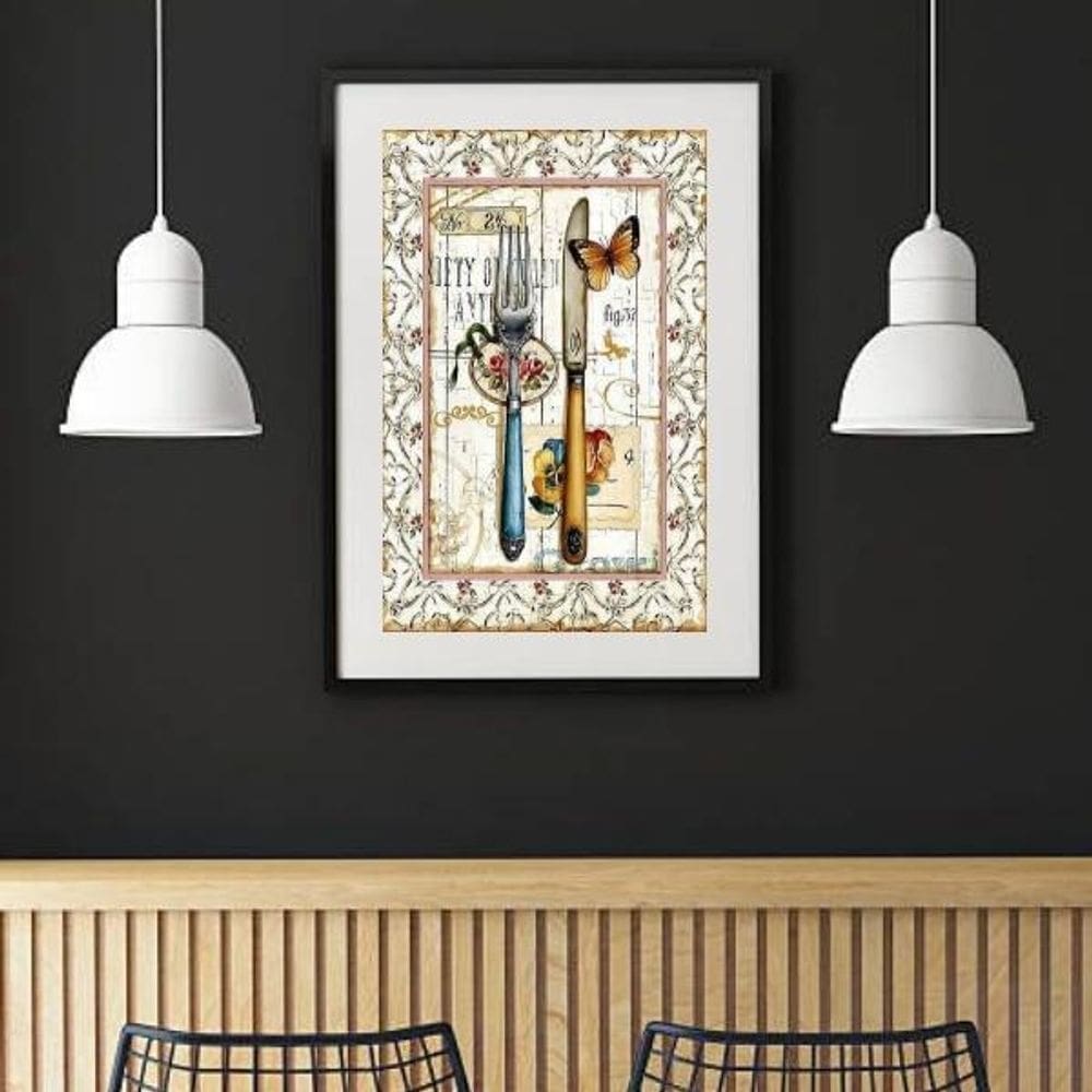 Quadro Cozinha Vintage - 60X48Cm