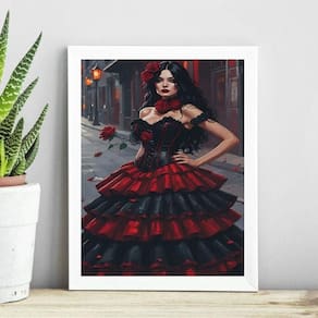 Quadro Decorativo Cigana Sete Saias 45X34Cm
