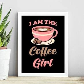 Quadro Cozinha Café - Coffee Girl 45X34Cm
