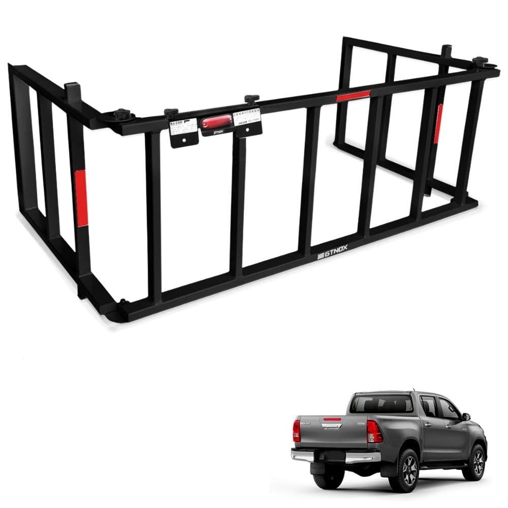 Extensor de Caçamba Hilux 2016 a 2024 Rampa Preto Gtnox