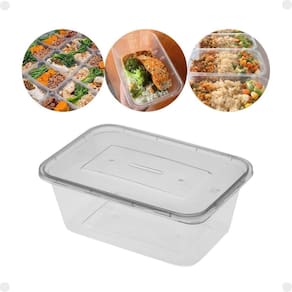 200 Marmitas Potes Dietas 750Ml Freezer Transparente