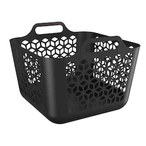 Cesto roupas alça lavanderia grande 30 litros plástico uz