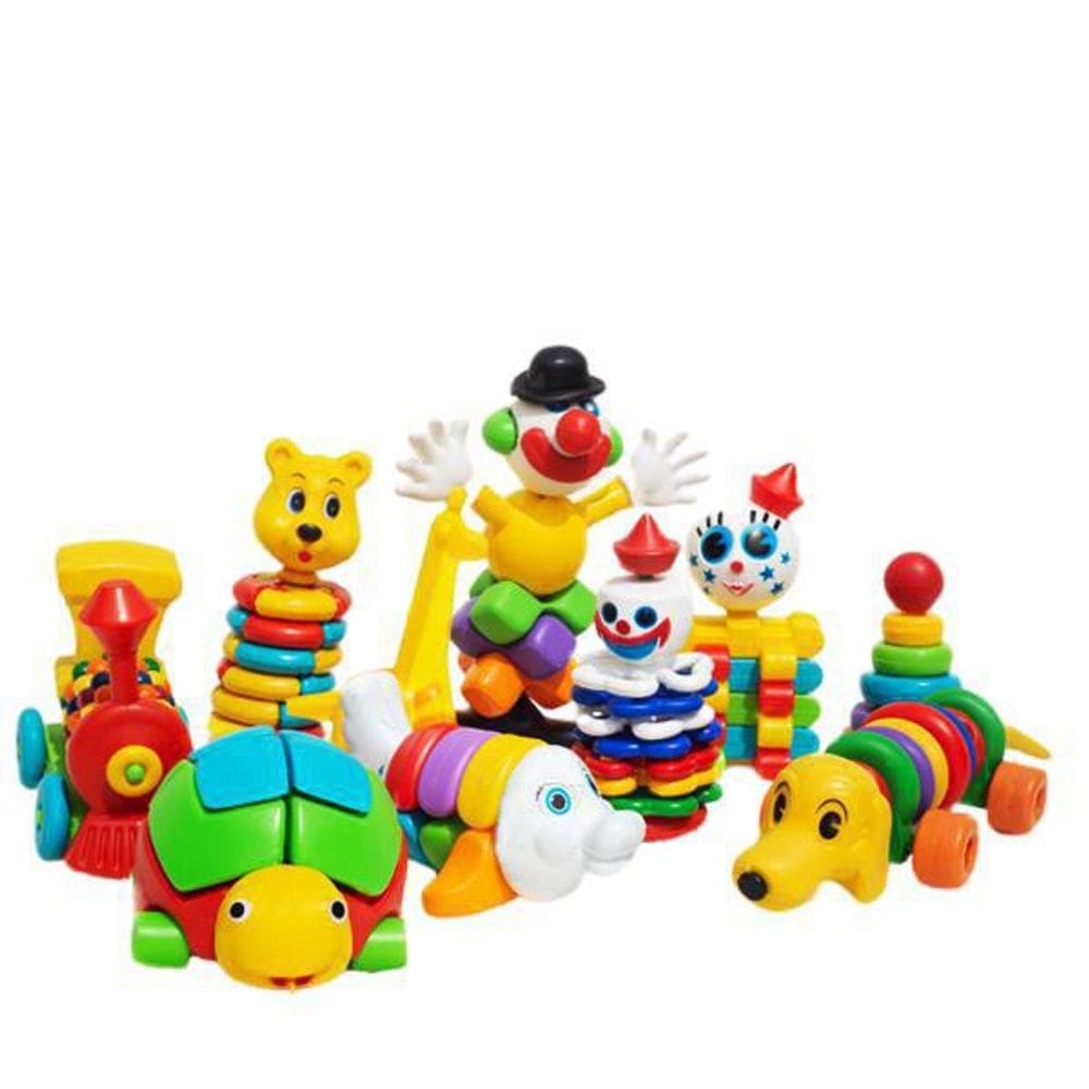 Blocos De Montar Kit Com 10 Brinquedos Educativos Encaixe