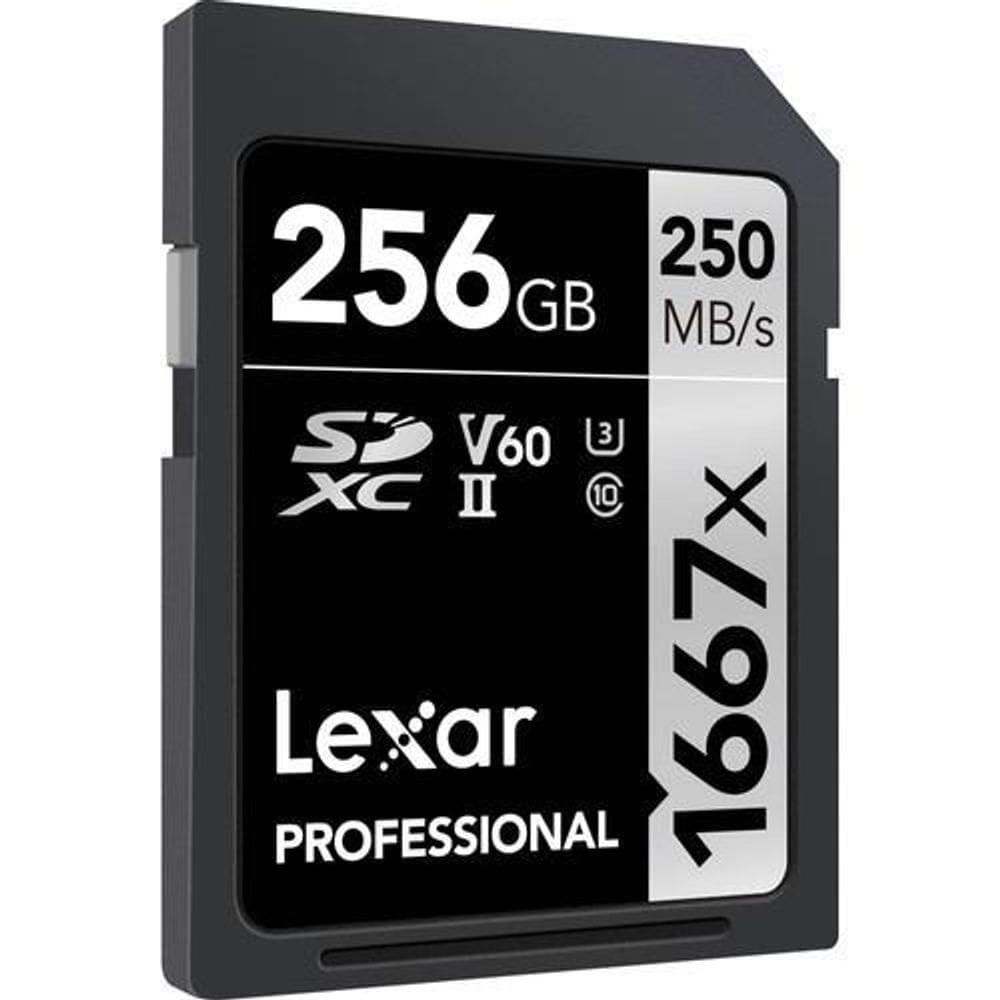 Cartão de memória lexar sd xc 256gb 1667x uhs-ii 250mb/s v60