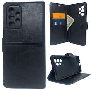 Capa Carteira Para Samsung A73 - Capinha Cor: Azul Marinho