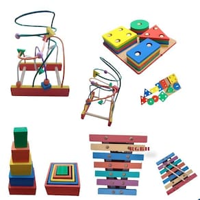 Kit brinquedo pedagógico aramado g, prancha, xilofone e cubo
