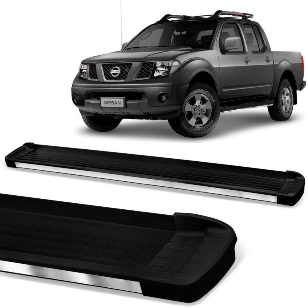Estribo Frontier 2008 a 2016 Alumínio Preto Elegance Bepo