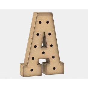 Letra caixa grande a mdf 80cm altura furo lampada iluminação