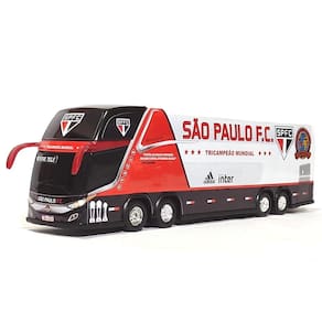 Brinquedo miniatura ônibus time são paulo campeão paulista