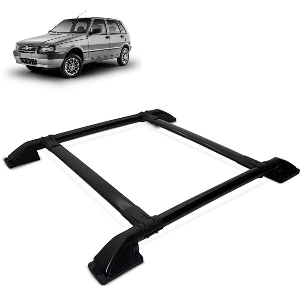 Rack Bagageiro Teto Uno Mille 1994 a 2013 Tubolar Preto