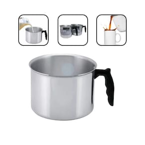 Fervedor Leiteira De Aluminio Canecao 14Cm Com Cabo Plastico
