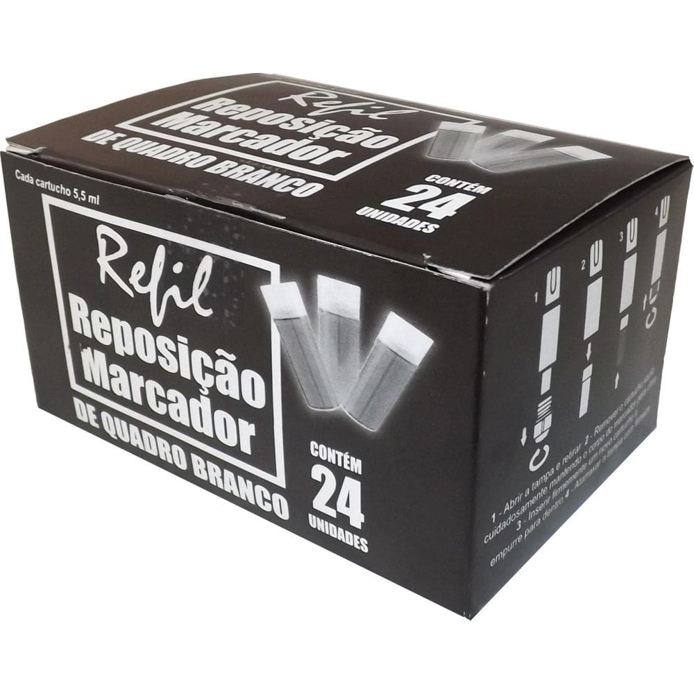 Caixas com 24 un de refil recarga para pincel board master