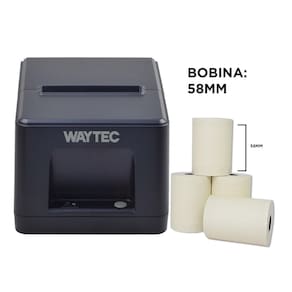 Impressora térmica waytec wp-50 58mm tickets ifood n/fiscal