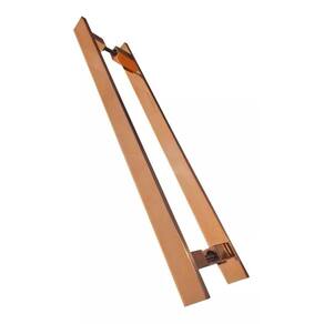 Puxador Porta Pivotante Inox Rose/ Cobre Reto Italy - 60 Cm