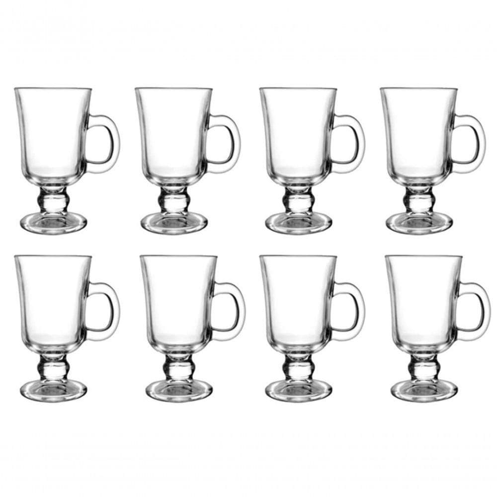 8 Xícaras Vidro Café Nespresso Dolce Gusto 220ml Caneca