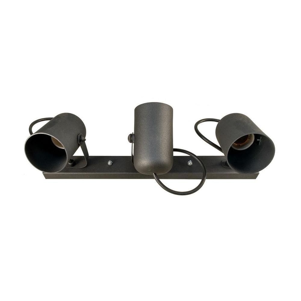 Luminária Teto Trilho 3 Spots Direcionáveis Luxo Preto 1273