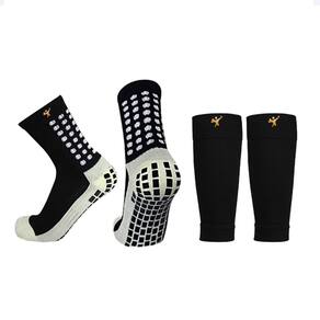 Kit Meia Esportiva Gold Sports Futebol Titan II Anti - Derrapante Adulto e Manguito de Panturrilha