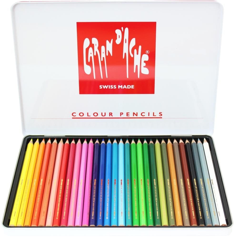 Lápis Aquarela Caran DAche SWISSCOLOR 30 Cores