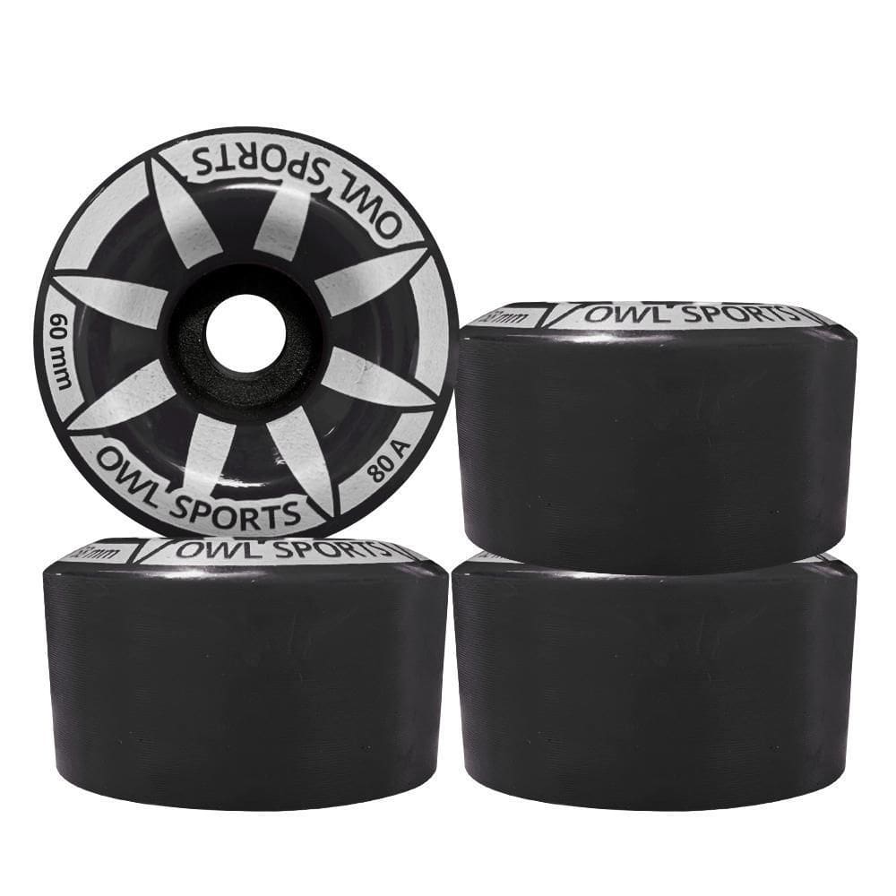Jogo 4 Rodas Para Patins Quad Owl Sports 60 Mm 80A Preto